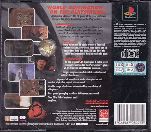 Command and Conquer - Manual Mangler - PS1 (B Grade) (Genbrug)